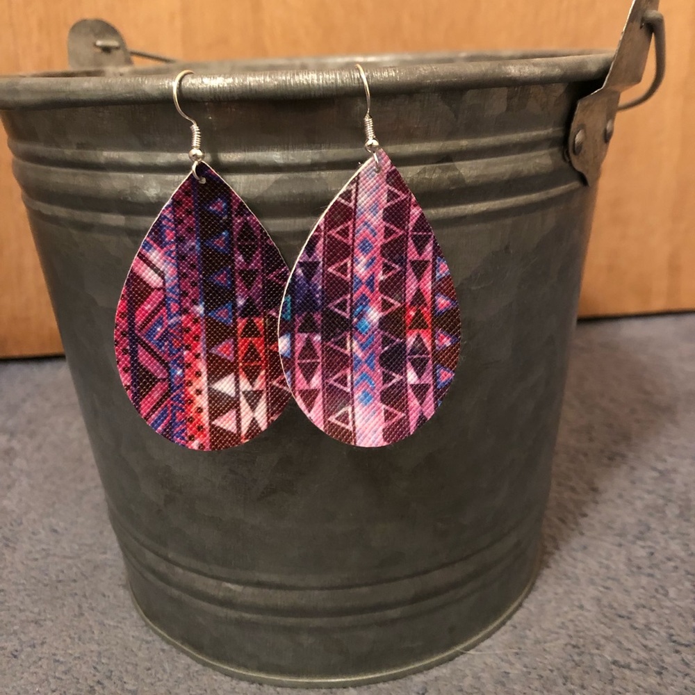 Faux Leather Earrings